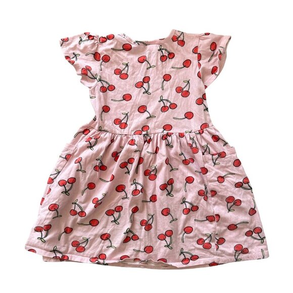 Harper Canyon Cherry Print Flutter Sleeve Dress Pink Size 6 - Picture 4 of 4